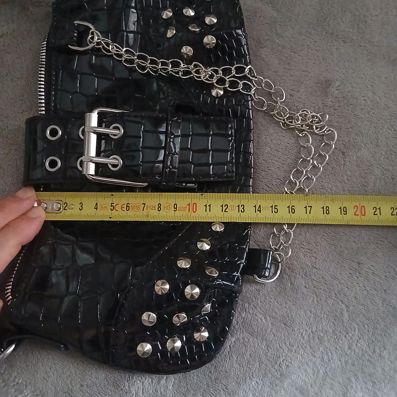 Bolsa baguete preta – Estilo Rock / Y2K / Grunge – photo 6